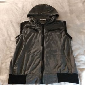 YIMOYU ZIP UP SLEEVELESS ZIP UP HOODIE